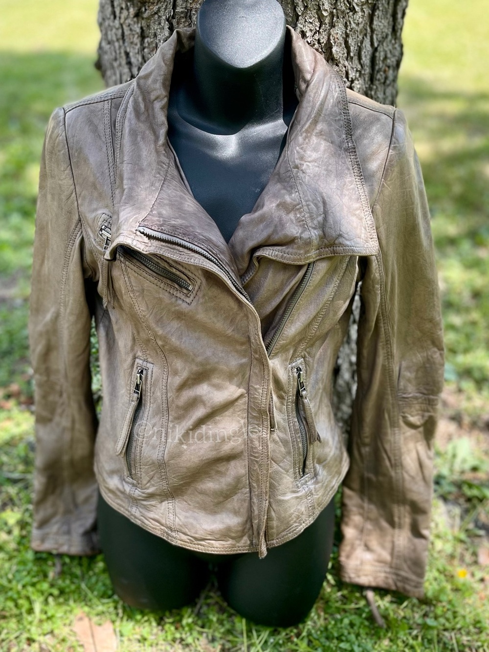 Danier Genuine Leather Jacket Moto Biker Grunge Motorcycle Punk Distressed XS